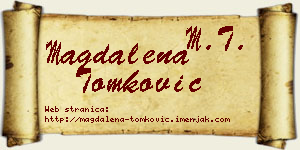 Magdalena Tomković vizit kartica